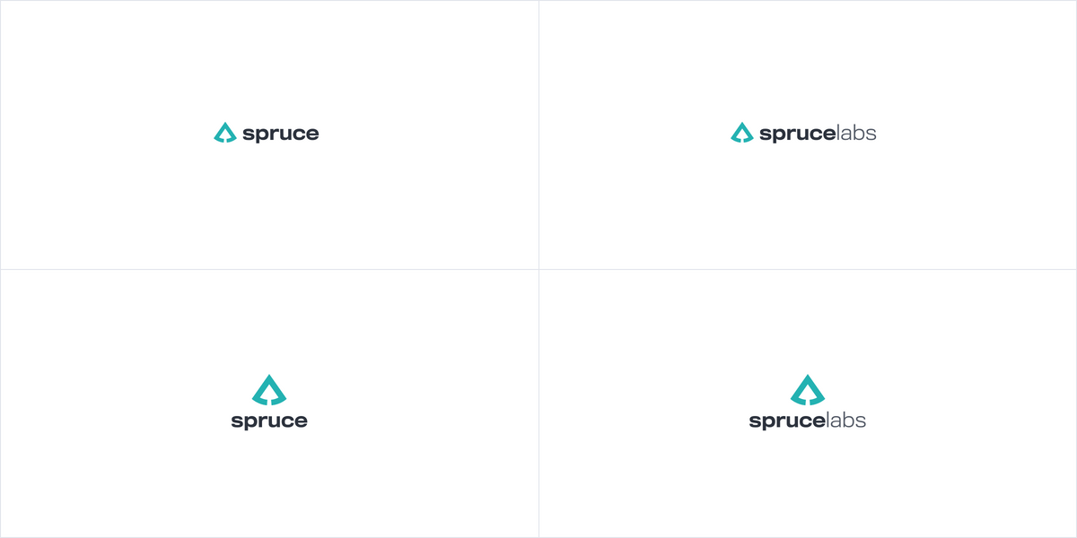Logos and lockups for Spruce and Spruce Labs