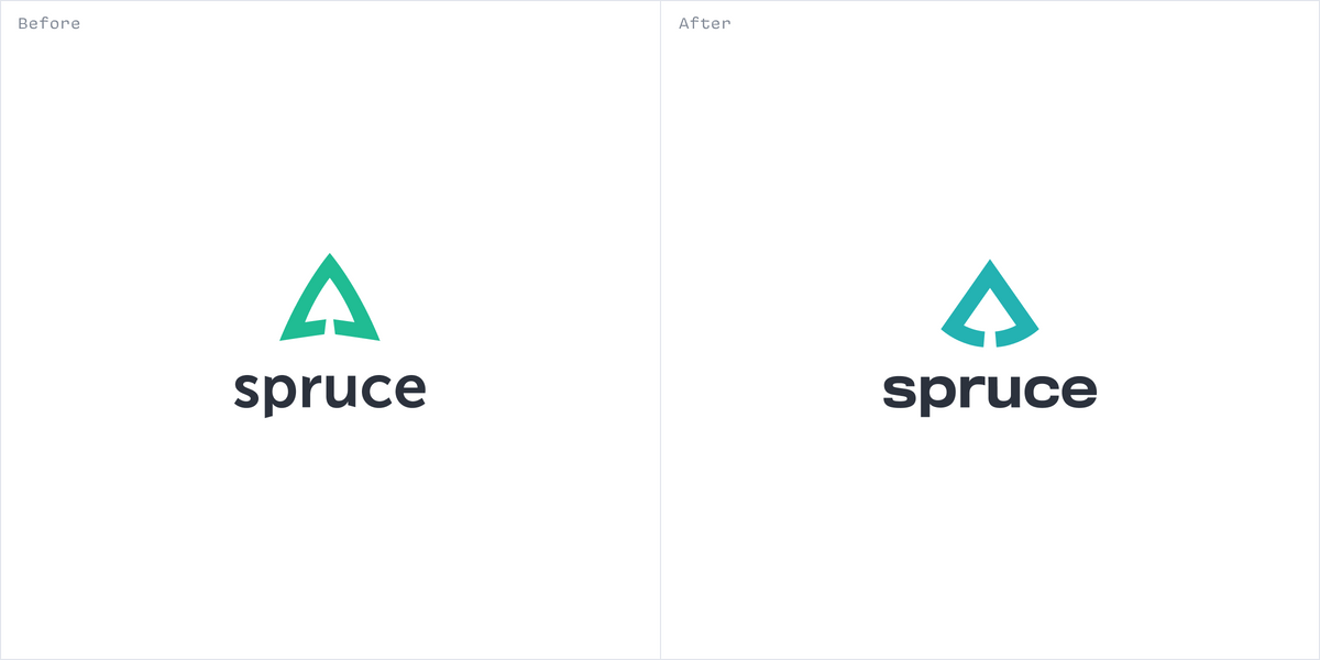 Comparison of the old and new logos